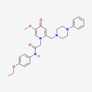 molecular formula C27H32N4O4 B3303782 N-(4-ethoxyphenyl)-2-(5-methoxy-4-oxo-2-((4-phenylpiperazin-1-yl)methyl)pyridin-1(4H)-yl)acetamide CAS No. 921481-31-4