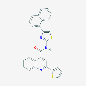 molecular formula C27H17N3OS2 B330379 N-[4-(1-naphthyl)-1,3-thiazol-2-yl]-2-(2-thienyl)-4-quinolinecarboxamide 