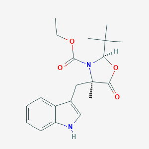 molecular formula C20H26N2O4 B033038 (2R,4R)-2-(tert-Butyl)-3-(ethoxycarbonyl)-4-(indol-3-yl-methyl]-4-methyl-1,3-oxazolidin-5-one CAS No. 170458-97-6