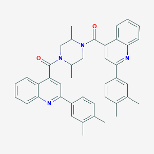 2-(3,4-Dimethylphenyl)-4-[(4-{[2-(3,4-dimethylphenyl)-4-quinolinyl]carbonyl}-2,5-dimethyl-1-piperazinyl)carbonyl]quinoline