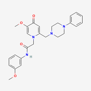 molecular formula C26H30N4O4 B3303817 2-(5-methoxy-4-oxo-2-((4-phenylpiperazin-1-yl)methyl)pyridin-1(4H)-yl)-N-(3-methoxyphenyl)acetamide CAS No. 921496-19-7