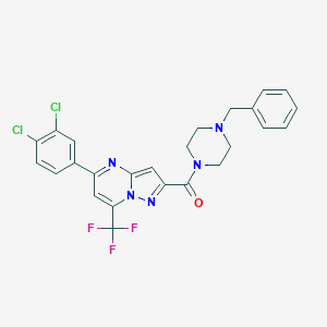 (4-Benzylpiperazin-1-yl)[5-(3,4-dichlorophenyl)-7-(trifluoromethyl)pyrazolo[1,5-a]pyrimidin-2-yl]methanone