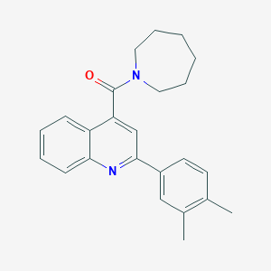 molecular formula C24H26N2O B330385 1-Azepanyl[2-(3,4-dimethylphenyl)-4-quinolyl]methanone 