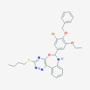 6-[4-(Benzyloxy)-3-bromo-5-ethoxyphenyl]-3-(butylsulfanyl)-6,7-dihydro[1,2,4]triazino[5,6-d][3,1]benzoxazepine