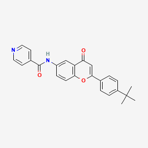 molecular formula C25H22N2O3 B3303917 N-(2-(4-(tert-butyl)phenyl)-4-oxo-4H-chromen-6-yl)isonicotinamide CAS No. 921515-32-4