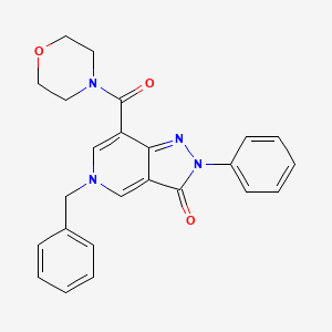 molecular formula C24H22N4O3 B3303935 5-benzyl-7-(morpholine-4-carbonyl)-2-phenyl-2H-pyrazolo[4,3-c]pyridin-3(5H)-one CAS No. 921515-73-3