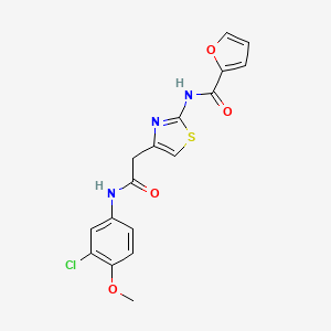 N-(4-(2-((3-chloro-4-methoxyphenyl)amino)-2-oxoethyl)thiazol-2-yl)furan-2-carboxamide