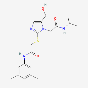 molecular formula C19H26N4O3S B3303969 2-[2-({2-[(3,5-dimethylphenyl)amino]-2-oxoethyl}thio)-5-(hydroxymethyl)-1H-imidazol-1-yl]-N-isopropylacetamide CAS No. 921523-74-2