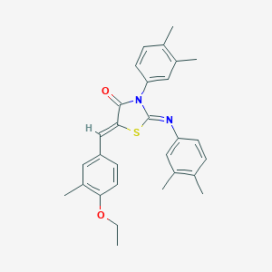 molecular formula C29H30N2O2S B330397 3-(3,4-Dimethylphenyl)-2-[(3,4-dimethylphenyl)imino]-5-(4-ethoxy-3-methylbenzylidene)-1,3-thiazolidin-4-one 