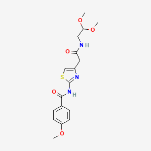 N-(4-(2-((2,2-dimethoxyethyl)amino)-2-oxoethyl)thiazol-2-yl)-4-methoxybenzamide