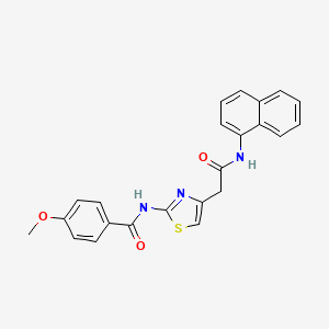 molecular formula C23H19N3O3S B3304039 4-methoxy-N-(4-(2-(naphthalen-1-ylamino)-2-oxoethyl)thiazol-2-yl)benzamide CAS No. 921542-93-0