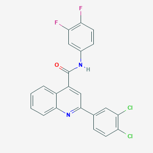 2-(3,4-dichlorophenyl)-N-(3,4-difluorophenyl)quinoline-4-carboxamide