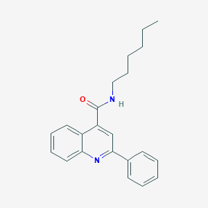 molecular formula C22H24N2O B330405 N-hexyl-2-phenylquinoline-4-carboxamide 