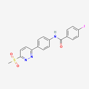 4-iodo-N-(4-(6-(methylsulfonyl)pyridazin-3-yl)phenyl)benzamide
