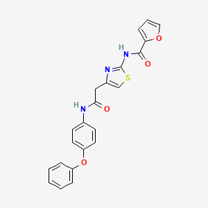 molecular formula C22H17N3O4S B3304113 N-(4-(2-oxo-2-((4-phenoxyphenyl)amino)ethyl)thiazol-2-yl)furan-2-carboxamide CAS No. 921562-58-5