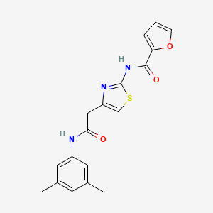 N-(4-(2-((3,5-dimethylphenyl)amino)-2-oxoethyl)thiazol-2-yl)furan-2-carboxamide