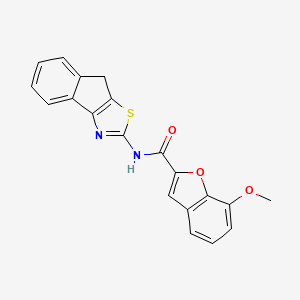 molecular formula C20H14N2O3S B3304141 N-(8H-indeno[1,2-d]thiazol-2-yl)-7-methoxybenzofuran-2-carboxamide CAS No. 921569-69-9