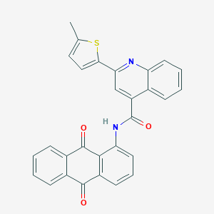 molecular formula C29H18N2O3S B330417 N-(9,10-dioxo-9,10-dihydro-1-anthracenyl)-2-(5-methyl-2-thienyl)-4-quinolinecarboxamide 
