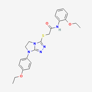 N-(2-ethoxyphenyl)-2-((7-(4-ethoxyphenyl)-6,7-dihydro-5H-imidazo[2,1-c][1,2,4]triazol-3-yl)thio)acetamide