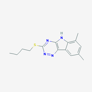 molecular formula C15H18N4S B330422 3-(butylsulfanyl)-6,8-dimethyl-5H-[1,2,4]triazino[5,6-b]indole 