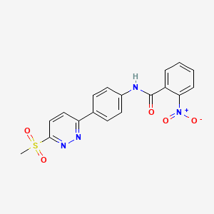 N-(4-(6-(methylsulfonyl)pyridazin-3-yl)phenyl)-2-nitrobenzamide