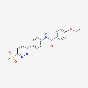 molecular formula C20H19N3O4S B3304245 4-ethoxy-N-(4-(6-(methylsulfonyl)pyridazin-3-yl)phenyl)benzamide CAS No. 921586-11-0