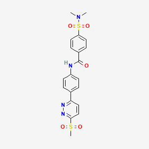 4-(dimethylsulfamoyl)-N-[4-(6-methanesulfonylpyridazin-3-yl)phenyl]benzamide