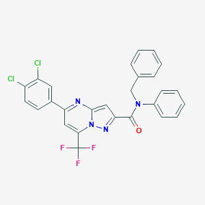 molecular formula C27H17Cl2F3N4O B330428 N-benzyl-5-(3,4-dichlorophenyl)-N-phenyl-7-(trifluoromethyl)pyrazolo[1,5-a]pyrimidine-2-carboxamide 