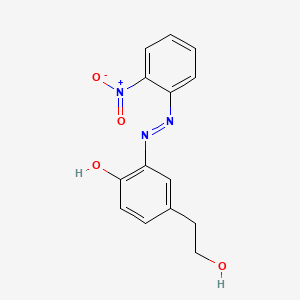 molecular formula C14H13N3O4 B3304293 4-Hydroxy-3-[(2-nitro-phenyl)azo]-benzeneethanol CAS No. 92166-81-9