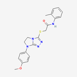 2-{[7-(4-methoxyphenyl)-5H,6H,7H-imidazo[2,1-c][1,2,4]triazol-3-yl]sulfanyl}-N-(2-methylphenyl)acetamide