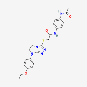 N-(4-acetamidophenyl)-2-{[7-(4-ethoxyphenyl)-5H,6H,7H-imidazo[2,1-c][1,2,4]triazol-3-yl]sulfanyl}acetamide