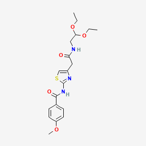 molecular formula C19H25N3O5S B3304397 N-(4-(2-((2,2-diethoxyethyl)amino)-2-oxoethyl)thiazol-2-yl)-4-methoxybenzamide CAS No. 921792-11-2