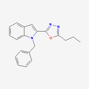 molecular formula C20H19N3O B3304423 1-benzyl-2-(5-propyl-1,3,4-oxadiazol-2-yl)-1H-indole CAS No. 921800-87-5