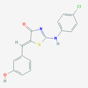 (5Z)-2-(4-chloroanilino)-5-[(3-hydroxyphenyl)methylidene]-1,3-thiazol-4-one