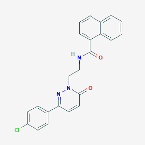 molecular formula C23H18ClN3O2 B3304455 N-(2-(3-(4-chlorophenyl)-6-oxopyridazin-1(6H)-yl)ethyl)-1-naphthamide CAS No. 921804-95-7