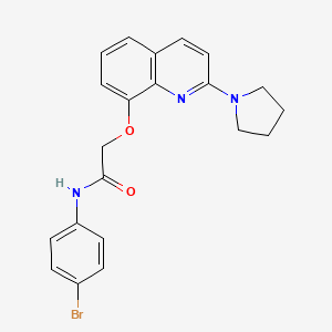 molecular formula C21H20BrN3O2 B3304456 N-(4-bromophenyl)-2-[(2-pyrrolidin-1-ylquinolin-8-yl)oxy]acetamide CAS No. 921806-87-3