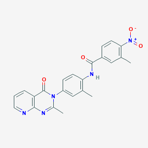 molecular formula C23H19N5O4 B3304478 3-methyl-N-(2-methyl-4-(2-methyl-4-oxopyrido[2,3-d]pyrimidin-3(4H)-yl)phenyl)-4-nitrobenzamide CAS No. 921817-80-3