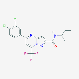 molecular formula C18H15Cl2F3N4O B330449 N-(sec-butyl)-5-(3,4-dichlorophenyl)-7-(trifluoromethyl)pyrazolo[1,5-a]pyrimidine-2-carboxamide 