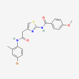 molecular formula C20H18BrN3O3S B3304552 N-(4-(2-((4-bromo-2-methylphenyl)amino)-2-oxoethyl)thiazol-2-yl)-4-methoxybenzamide CAS No. 921835-68-9