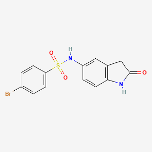molecular formula C14H11BrN2O3S B3304567 4-bromo-N-(2-oxoindolin-5-yl)benzenesulfonamide CAS No. 921836-41-1