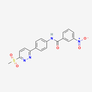 N-(4-(6-(methylsulfonyl)pyridazin-3-yl)phenyl)-3-nitrobenzamide