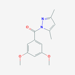 molecular formula C14H16N2O3 B330467 (3,5-Dimethoxy-phenyl)-(3,5-dimethyl-pyrazol-1-yl)-methanone 