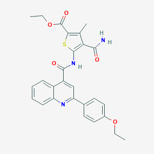 Ethyl 4-(aminocarbonyl)-5-({[2-(4-ethoxyphenyl)-4-quinolinyl]carbonyl}amino)-3-methyl-2-thiophenecarboxylate