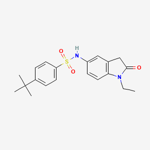 molecular formula C20H24N2O3S B3304708 4-(tert-butyl)-N-(1-ethyl-2-oxoindolin-5-yl)benzenesulfonamide CAS No. 921861-18-9