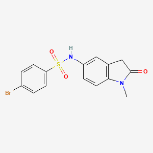 molecular formula C15H13BrN2O3S B3304719 4-bromo-N-(1-methyl-2-oxoindolin-5-yl)benzenesulfonamide CAS No. 921861-91-8