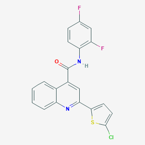 molecular formula C20H11ClF2N2OS B330472 2-(5-chlorothiophen-2-yl)-N-(2,4-difluorophenyl)quinoline-4-carboxamide 