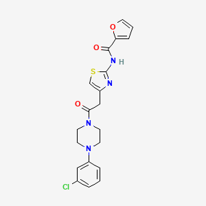 molecular formula C20H19ClN4O3S B3304724 N-(4-(2-(4-(3-chlorophenyl)piperazin-1-yl)-2-oxoethyl)thiazol-2-yl)furan-2-carboxamide CAS No. 921865-52-3