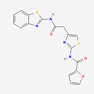 N-(4-(2-(benzo[d]thiazol-2-ylamino)-2-oxoethyl)thiazol-2-yl)furan-2-carboxamide