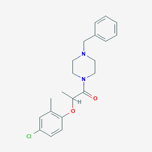 molecular formula C21H25ClN2O2 B330480 1-(4-Benzylpiperazin-1-yl)-2-(4-chloro-2-methylphenoxy)propan-1-one 