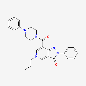 molecular formula C26H27N5O2 B3304802 2-phenyl-7-(4-phenylpiperazine-1-carbonyl)-5-propyl-2H-pyrazolo[4,3-c]pyridin-3(5H)-one CAS No. 921881-34-7